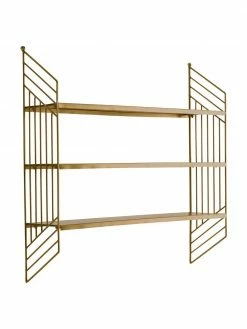 Étagère murale métal doré Willie, larg. 61 x haut. 61 cm
