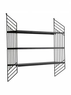 Étagère murale métal noir Willie, larg. 61 x haut. 61 cm
