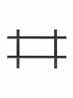 House Doctor Étagère murale noire en métal Tag, larg. 80 x haut. 52 cm