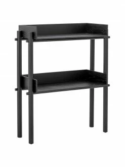 Bloomingville Étagère noire placage bois de chêne Yate, larg. 32 x haut. 92 cm