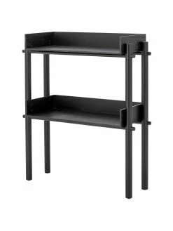 Bloomingville Étagère noire placage bois de chêne Yate, larg. 32 x haut. 92 cm -furniture Soldes Etagere noire placage bois de chene Yate 4