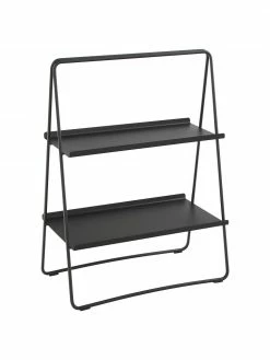 Zone Étagère/échelle noire Aguina, larg. 53 x haut. 75 cm