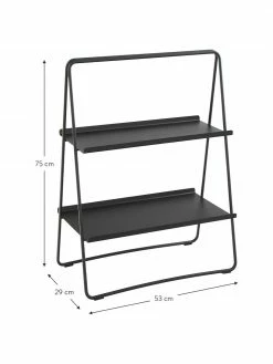 Zone Étagère/échelle noire Aguina, larg. 53 x haut. 75 cm -furniture Soldes Etagereechelle noire Aguina 3