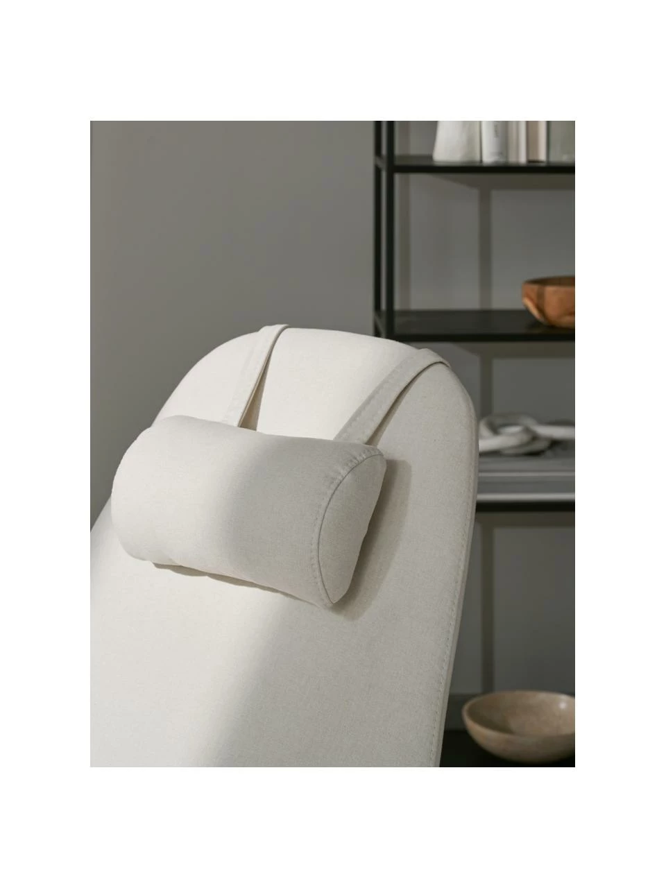 Fauteuil à bascule blanc crème Jolene, larg. 66 x prof. 102 cm 3 Fauteuil à bascule blanc crème Jolene, larg. 66 x prof. 102 cm – Image 3