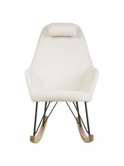 Fauteuil à bascule blanc crème Jolene, larg. 66 x prof. 102 cm 11 Fauteuil à bascule blanc crème Jolene, larg. 66 x prof. 102 cm -furniture Soldes Fauteuil a bascule blanc creme Jolene 5