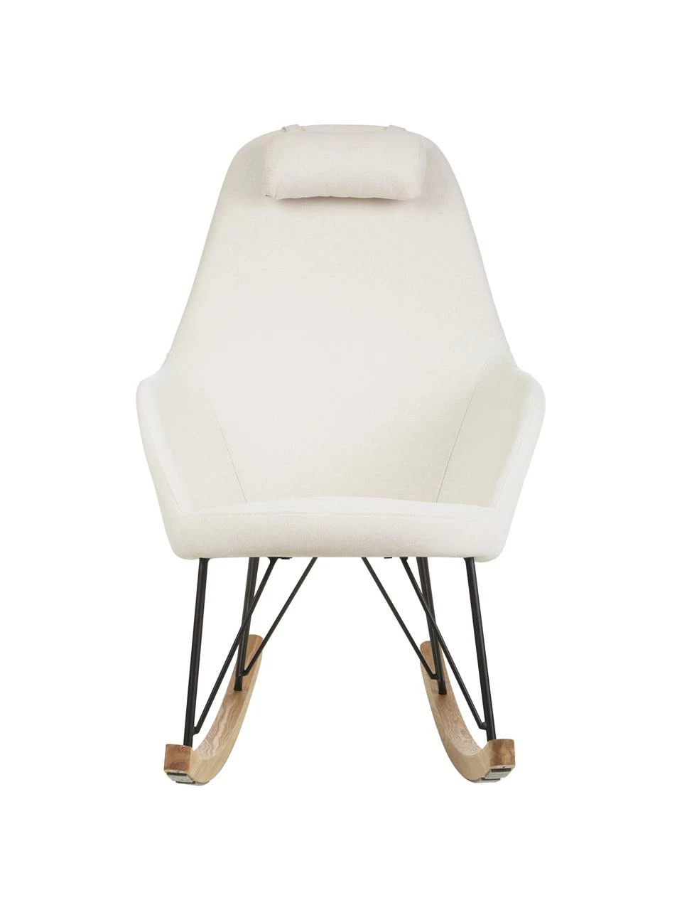 Fauteuil à bascule blanc crème Jolene, larg. 66 x prof. 102 cm 6 Fauteuil à bascule blanc crème Jolene, larg. 66 x prof. 102 cm – Image 6
