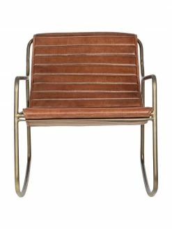 Bizzotto Fauteuil à bascule en cuir Karisma, larg. 59 x prof. 77 cm -furniture Soldes Fauteuil a bascule en cuir Karisma 2