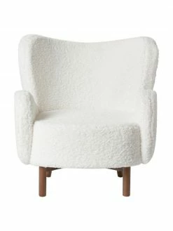 Westwing Collection Fauteuil à oreilles blanc Kalia, larg. 78 x prof. 80 cm -furniture Soldes Fauteuil a oreilles blanc Kalia 3