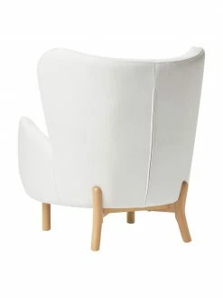 Westwing Collection Fauteuil à oreilles blanc crème Kalia, larg. 78 x prof. 80 cm -furniture Soldes Fauteuil a oreilles blanc creme Kalia 5