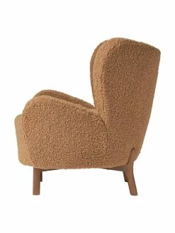 Westwing Collection Fauteuil à oreilles caramel Kalia, larg. 78 x prof. 80 cm -furniture Soldes Fauteuil a oreilles caramel Kalia 4