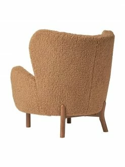 Westwing Collection Fauteuil à oreilles caramel Kalia, larg. 78 x prof. 80 cm -furniture Soldes Fauteuil a oreilles caramel Kalia 5