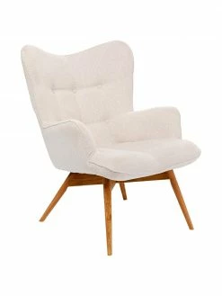 Kare Design Fauteuil à oreilles crème Vicky, larg. 73 x prof. 83 cmDisponibilité limitée