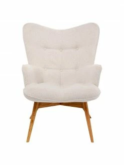 Kare Design Fauteuil à oreilles crème Vicky, larg. 73 x prof. 83 cmDisponibilité limitée -furniture Soldes Fauteuil a oreilles creme Vicky 3