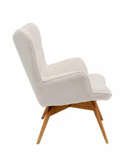 Kare Design Fauteuil à oreilles crème Vicky, larg. 73 x prof. 83 cmDisponibilité limitée -furniture Soldes Fauteuil a oreilles creme Vicky 4