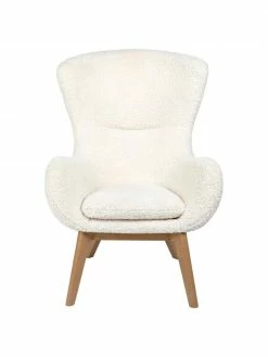 Westwing Collection Fauteuil à oreilles en peluche Wing, larg. 77 x prof. 89 cm -furniture Soldes Fauteuil a oreilles en peluche Wing 3