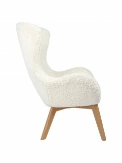 Westwing Collection Fauteuil à oreilles en peluche Wing, larg. 77 x prof. 89 cm -furniture Soldes Fauteuil a oreilles en peluche Wing 4