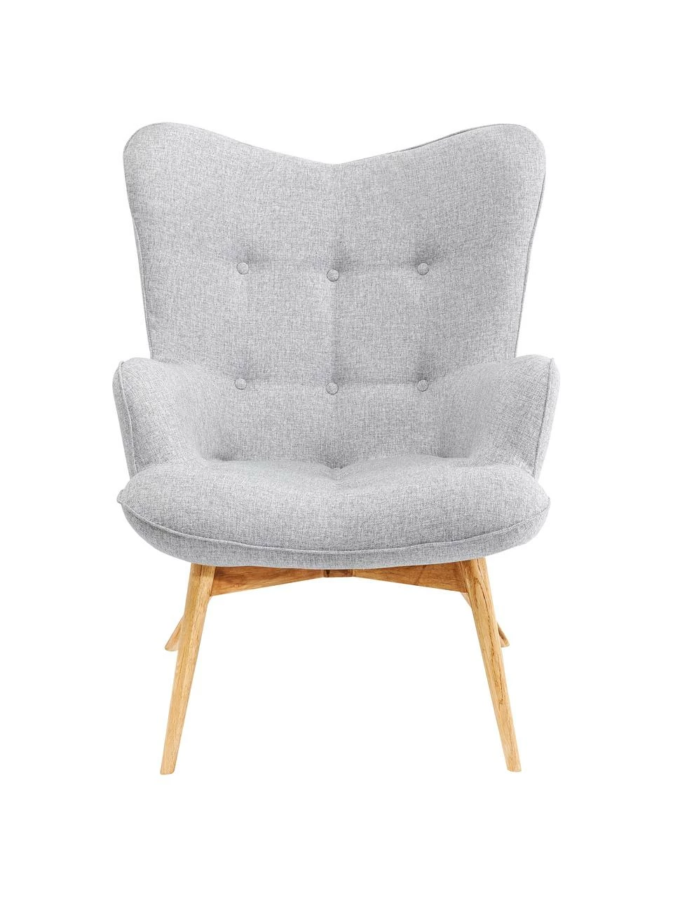 Kare Design Fauteuil à oreilles gris Vicky, larg. 73 x prof. 83 cm 3 Kare Design Fauteuil à oreilles gris Vicky, larg. 73 x prof. 83 cm – Image 3