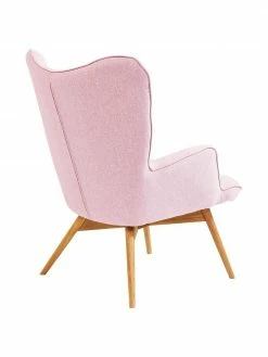 Kare Design Fauteuil à oreilles rose pieds en bois Vicky, larg. 73 x prof. 83 cmDisponibilité limitée -furniture Soldes Fauteuil a oreilles rose pieds en bois Vicky 4