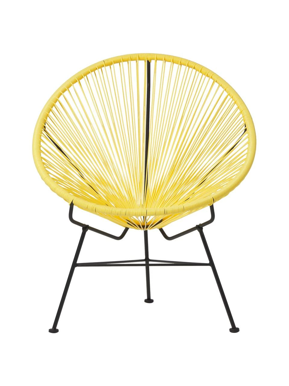 Westwing Collection Fauteuil acapulco jaune soleil plastique tressé Bahia, larg. 81 x prof. 73 cm 3 Westwing Collection Fauteuil acapulco jaune soleil plastique tressé Bahia, larg. 81 x prof. 73 cm – Image 3
