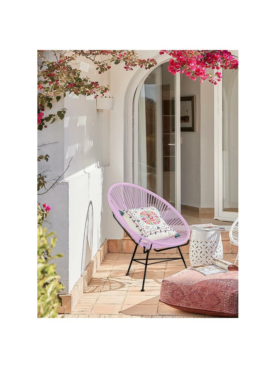 Westwing Collection Fauteuil acapulco lavande plastique tressé Bahia, larg. 81 x prof. 73 cm 3 Westwing Collection Fauteuil acapulco lavande plastique tressé Bahia, larg. 81 x prof. 73 cm – Image 3