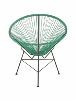 Westwing Collection Fauteuil acapulco vert forêt plastique tressé Bahia, larg. 81 x prof. 73 cm -furniture Soldes Fauteuil acapulco vert foret plastique tresse Bahia 5