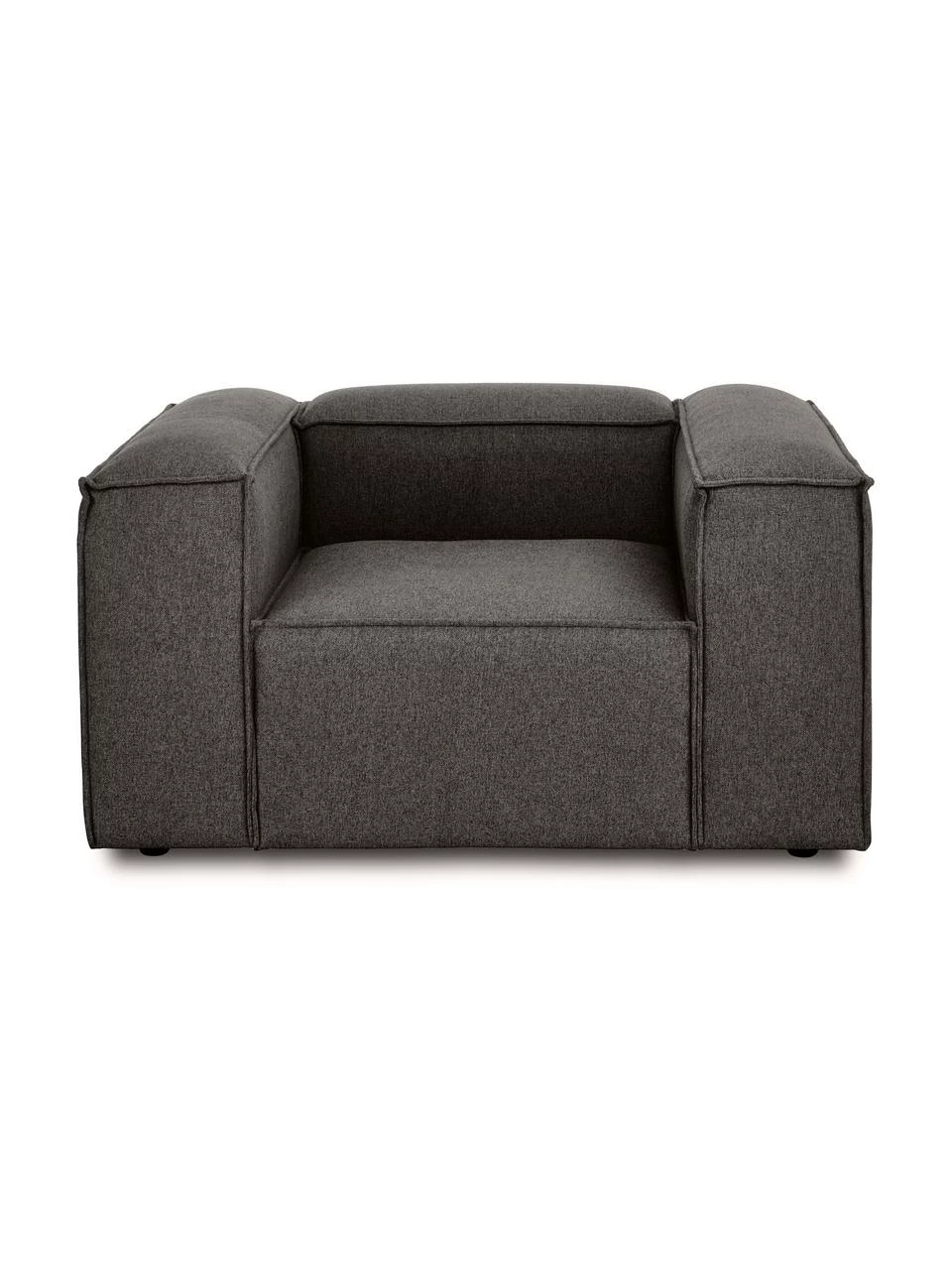 Westwing Collection Fauteuil anthracite Lennon, larg. 130 x prof. 101 cm 6 Westwing Collection Fauteuil anthracite Lennon, larg. 130 x prof. 101 cm – Image 6