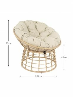 Bizzotto Fauteuil avec coussin d'assise Molly, Ø 92 x haut. 78 cm -furniture Soldes Fauteuil avec coussin dassise Molly 3