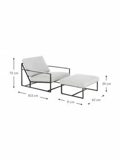 Westwing Collection Fauteuil avec repose-pieds blanc Andy, 2 élém., Lot de différentes tailles 9 Westwing Collection Fauteuil avec repose-pieds blanc Andy, 2 élém., Lot de différentes tailles -furniture Soldes Fauteuil avec repose pieds blanc Andy 2 elem 3