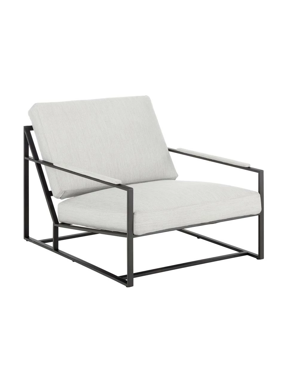 Westwing Collection Fauteuil avec repose-pieds blanc Andy, 2 élém., Lot de différentes tailles 5 Westwing Collection Fauteuil avec repose-pieds blanc Andy, 2 élém., Lot de différentes tailles – Image 5