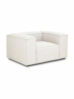 Westwing Collection Fauteuil beige Lennon, larg. 130 x prof. 101 cm