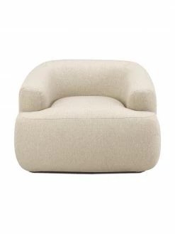 Westwing Collection Fauteuil beige foncé Sofia, larg. 96 x prof. 82 cm -furniture Soldes Fauteuil beige fonce Sofia 4