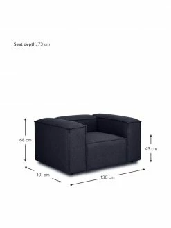 Westwing Collection Fauteuil bleu Lennon, larg. 130 x prof. 101 cm 8 Westwing Collection Fauteuil bleu Lennon, larg. 130 x prof. 101 cm -furniture Soldes Fauteuil bleu Lennon 2