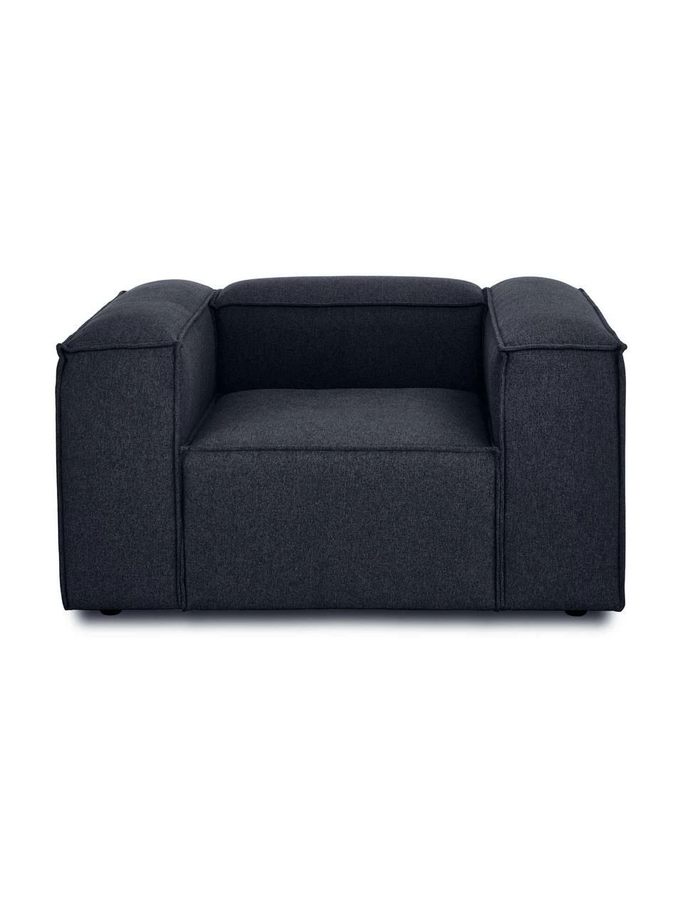 Westwing Collection Fauteuil bleu Lennon, larg. 130 x prof. 101 cm 4 Westwing Collection Fauteuil bleu Lennon, larg. 130 x prof. 101 cm – Image 4