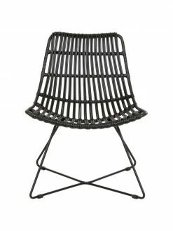 Westwing Collection Fauteuil bohème noir Costa, larg. 64 x prof. 64 cm -furniture Soldes Fauteuil boheme noir Costa 3