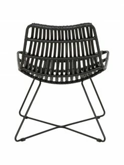 Westwing Collection Fauteuil bohème noir Costa, larg. 64 x prof. 64 cm -furniture Soldes Fauteuil boheme noir Costa 5