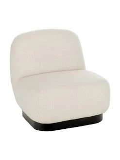 Westwing Collection Fauteuil cocktail blanc crème Elsie, larg. 77 x prof. 84 cm