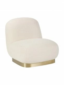 Westwing Collection Fauteuil cocktail blanc crème Elsie, larg. 77 x prof. 84 cmDisponibilité limitée