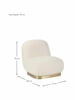 Westwing Collection Fauteuil cocktail blanc crème Elsie, larg. 77 x prof. 84 cmDisponibilité limitée -furniture Soldes Fauteuil cocktail blanc creme Elsie 9