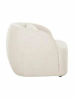 Westwing Collection Fauteuil cocktail en tissu bouclé blanc Elodie, larg. 86 x prof. 62 cm -furniture Soldes Fauteuil cocktail en tissu boucle blanc Elodie 4