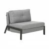 Westwing Collection Fauteuil convertible gris clair Edward, larg. 96 x prof. 98 cm
