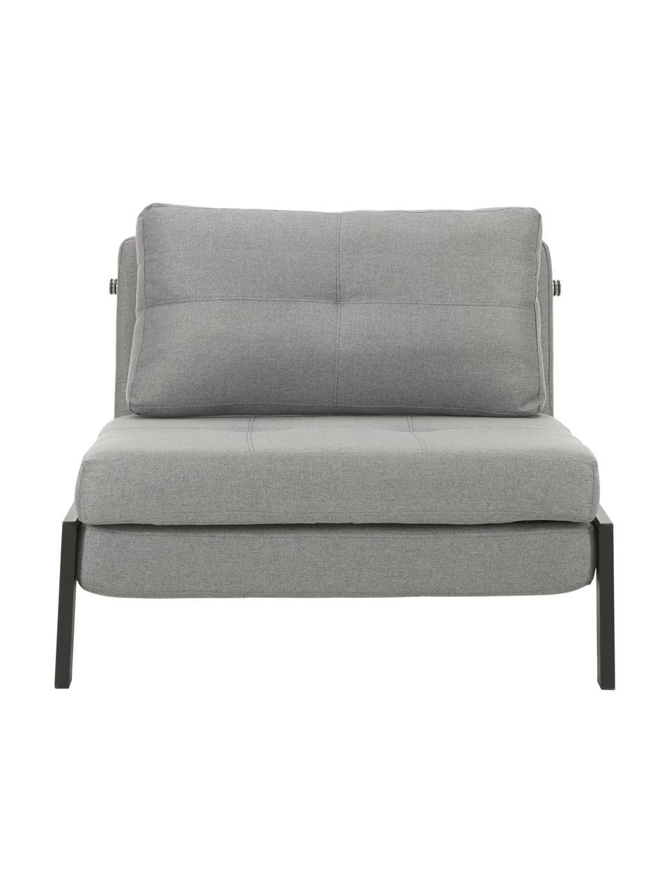 Westwing Collection Fauteuil convertible gris clair Edward, larg. 96 x prof. 98 cm 3 Westwing Collection Fauteuil convertible gris clair Edward, larg. 96 x prof. 98 cm – Image 3