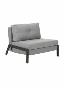 Westwing Collection Fauteuil convertible gris clair Edward, larg. 96 x prof. 98 cm