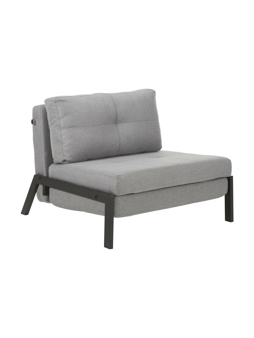 Westwing Collection Fauteuil convertible gris clair Edward, larg. 96 x prof. 98 cm 1 Westwing Collection Fauteuil convertible gris clair Edward, larg. 96 x prof. 98 cm