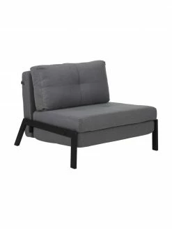 Westwing Collection Fauteuil convertible gris foncé Edward, larg. 96 x prof. 98 cm