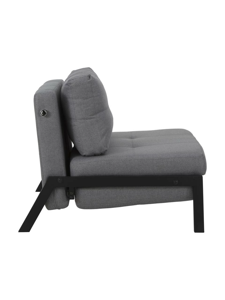 Westwing Collection Fauteuil convertible gris foncé Edward, larg. 96 x prof. 98 cm 5 Westwing Collection Fauteuil convertible gris foncé Edward, larg. 96 x prof. 98 cm – Image 5