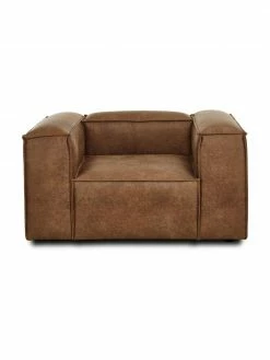 Westwing Collection Fauteuil cuir recyclé Lennon, larg. 130 x prof. 101 cm 11 Westwing Collection Fauteuil cuir recyclé Lennon, larg. 130 x prof. 101 cm -furniture Soldes Fauteuil cuir recycle Lennon 11