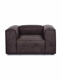 Westwing Collection Fauteuil cuir recyclé Lennon, larg. 130 x prof. 101 cm 11 Westwing Collection Fauteuil cuir recyclé Lennon, larg. 130 x prof. 101 cm -furniture Soldes Fauteuil cuir recycle Lennon 5