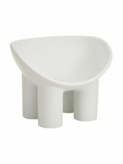 Fauteuil design gris clair Roly Poly, larg. 84 x prof. 57 cm