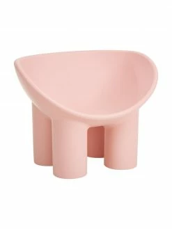 Fauteuil design rose Roly Poly, larg. 84 x prof. 57 cm