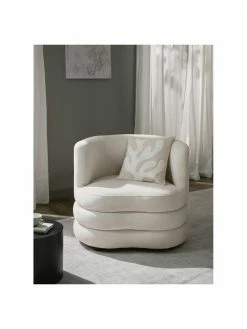 Westwing Collection Fauteuil design tissu bouclé beige clair Solomon, larg. 95 x prof. 80 cm 9 Westwing Collection Fauteuil design tissu bouclé beige clair Solomon, larg. 95 x prof. 80 cm -furniture Soldes Fauteuil design tissu boucle beige clair Solomon 3